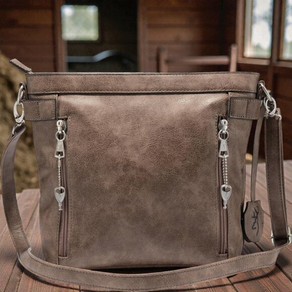 Browing Women's Premium Holstered Handbag with Safety Locks Distressed Brown - Picture 2 of 7